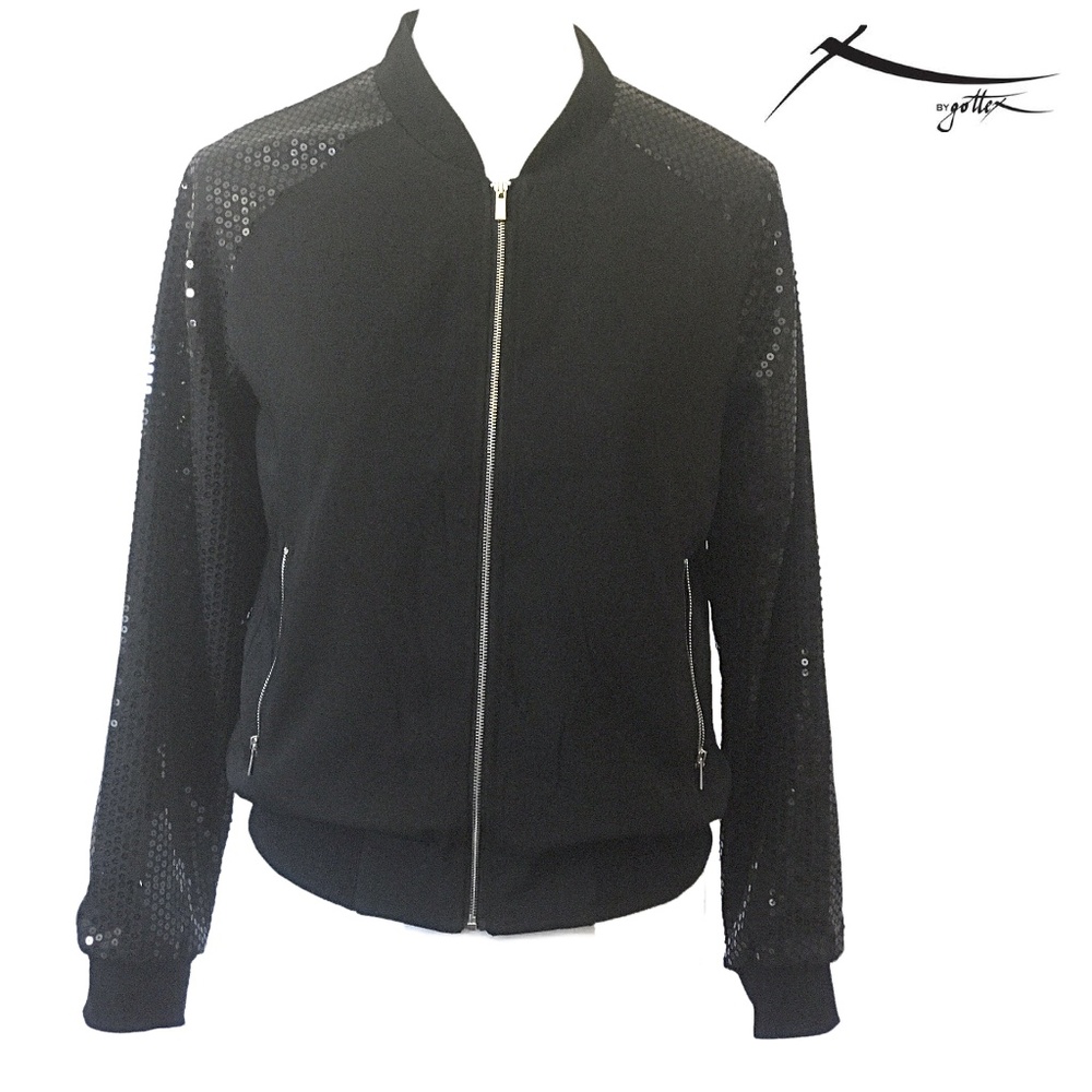 X by Gottex  Women Black Lined Jacket Size S